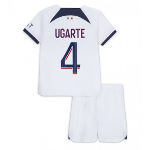 Paris Saint-Germain Manuel Ugarte #4 Udebanesæt Børn 2023-24 Kort ærmer (+ korte bukser)